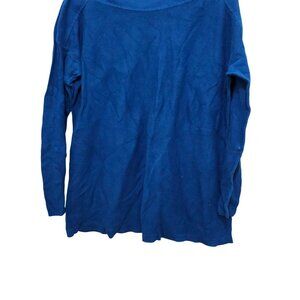 J. Jill Women's Blue Long-Sleeve Boat Neck Pullover Sweater Size L
